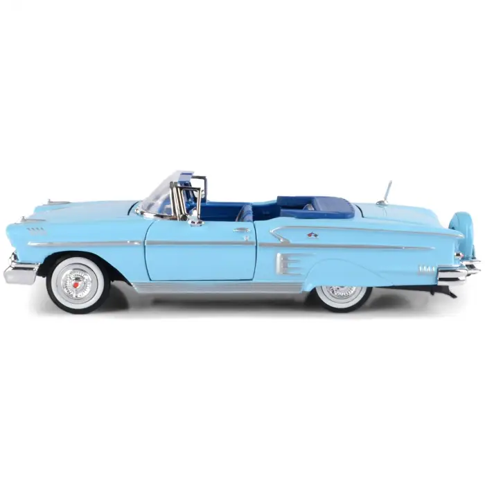 Motor Max 1:24 1958 Chevy Impala Mavi Metal Model Araba - 73267AC