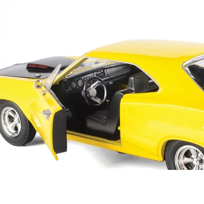 Motor Max 1:24 1969 Dodge Coronet Super Bee Diecast Model Araba Sarı - 73315