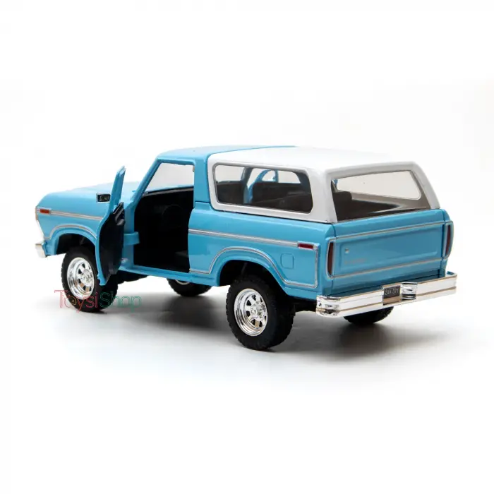 Motor Max 1:24 1978 Ford Bronco Mavi Diecast Model Araba - 79373