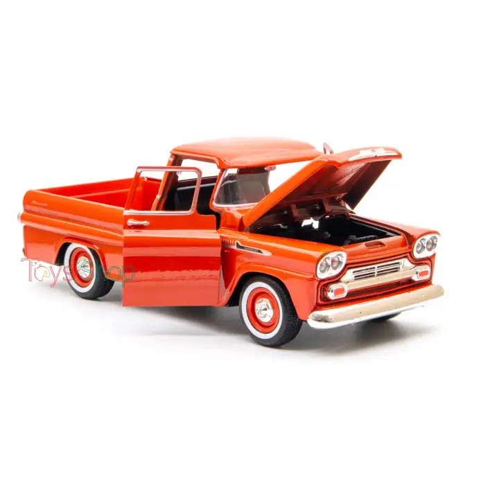 Motor Max 1:24 Chevy Apache Fleetside Picup Diecast Model Araba Turuncu, 79311