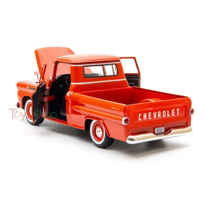 Motor Max 1:24 Chevy Apache Fleetside Picup Diecast Model Araba Turuncu, 79311
