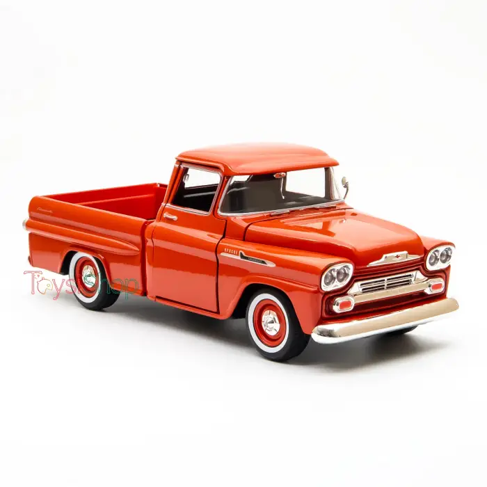 Motor Max 1:24 Chevy Apache Fleetside Picup Diecast Model Araba Turuncu, 79311