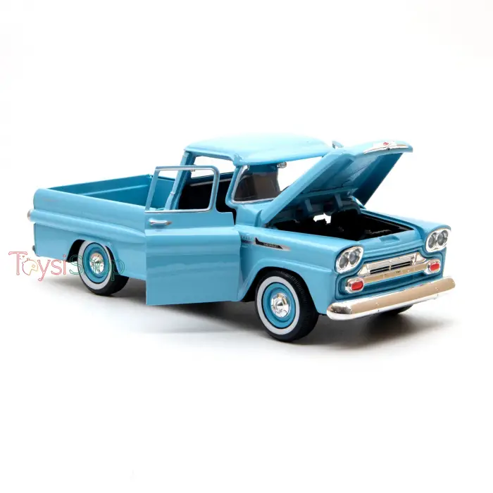 Motor Max 1:24 Chevy Apache Fleetside Pickup Mavi Diecast Model Araba Mavi, 79311