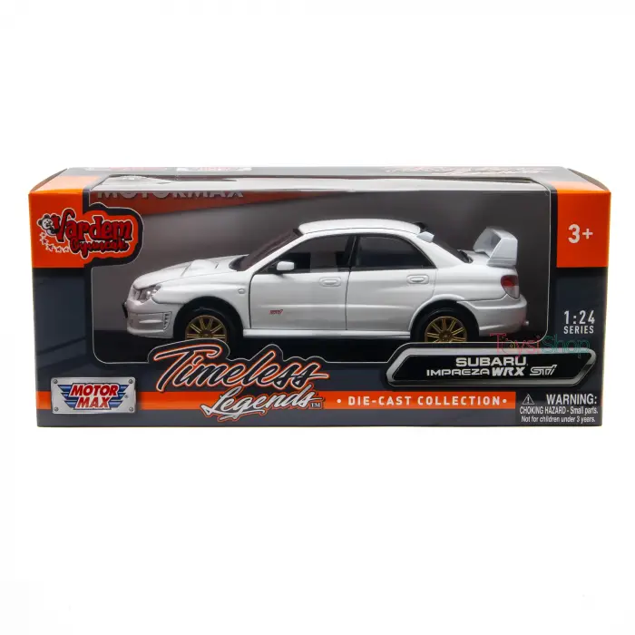 Motor Max 1:24 Subaru Impreza WRX Sti Diecast Model Araba Beyaz - 73330