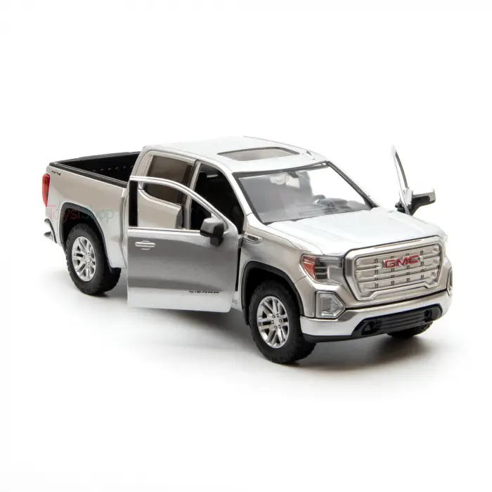 Motor Max 1:27 2019 GMC Sierra 1500 SLT Crew Cab Diecast Model Araba Gri - 79361
