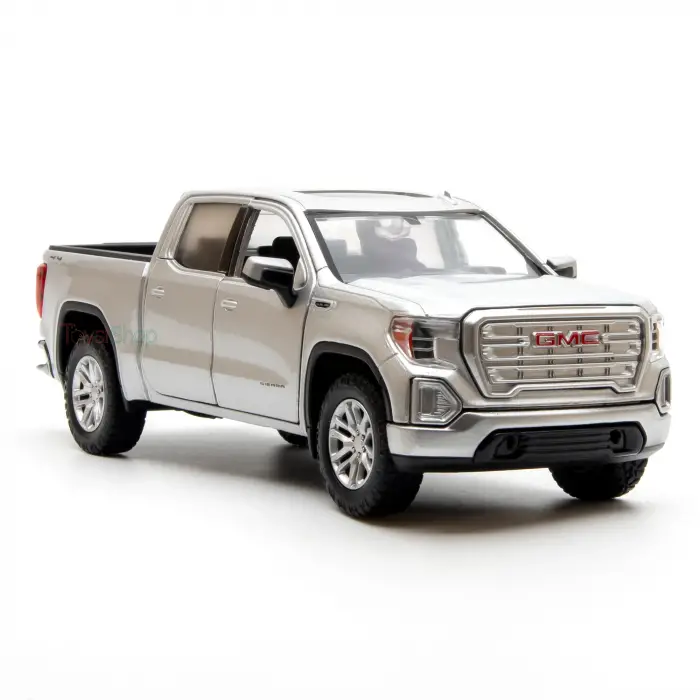 Motor Max 1:27 2019 GMC Sierra 1500 SLT Crew Cab Diecast Model Araba Gri - 79361