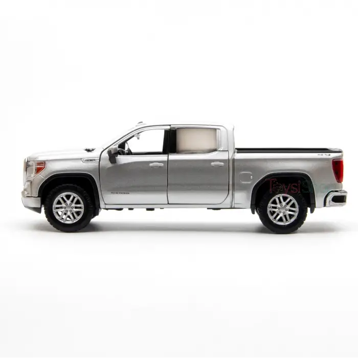 Motor Max 1:27 2019 GMC Sierra 1500 SLT Crew Cab Diecast Model Araba Gri - 79361