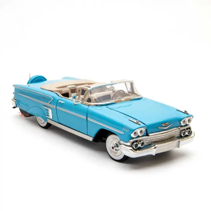 Motor Max 1958 1:18 Chevy Impala Diecast Model Araba Mavi - 73112
