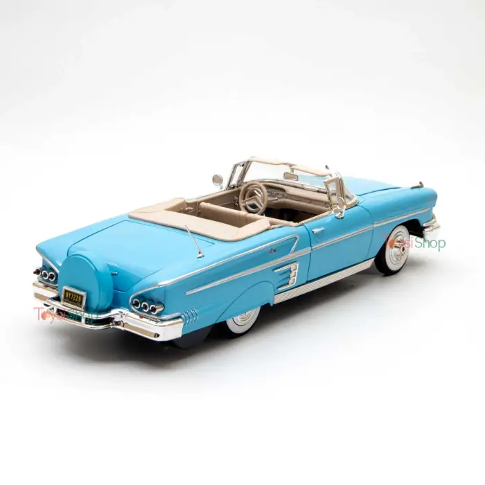 Motor Max 1958 1:18 Chevy Impala Diecast Model Araba Mavi - 73112