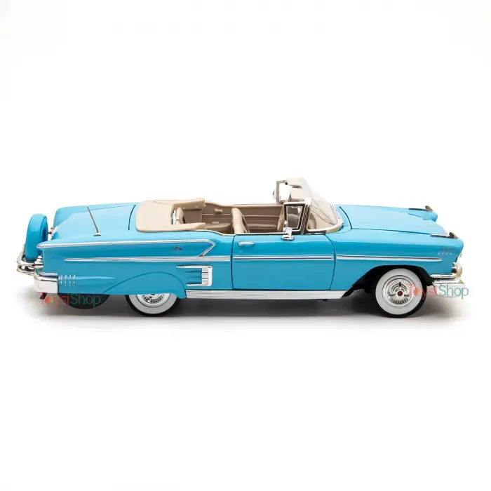 Motor Max 1958 1:18 Chevy Impala Diecast Model Araba Mavi - 73112