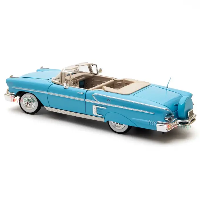 Motor Max 1958 1:18 Chevy Impala Diecast Model Araba Mavi - 73112