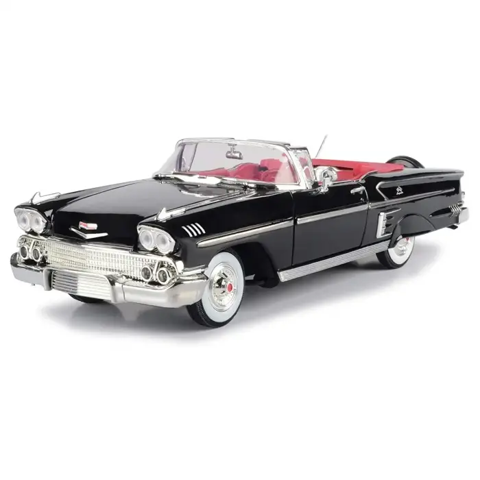Motor Max 1958 1:18 Chevy Impala Diecast Model Araba Siyah - 73112