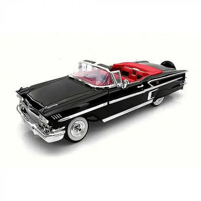 Motor Max 1958 1:18 Chevy Impala Diecast Model Araba Siyah - 73112