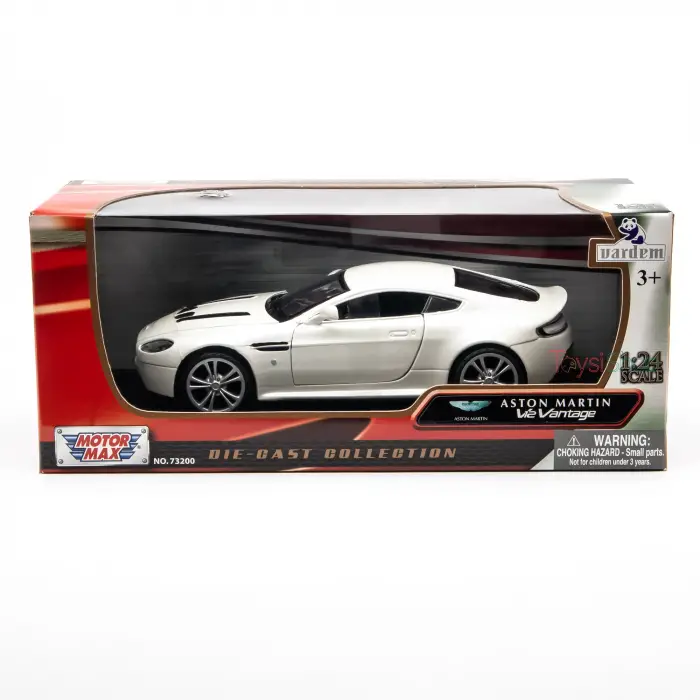Motormax 1:24 Aston Martin V12 Vantage Diecast Model Araba Beyaz - 73357