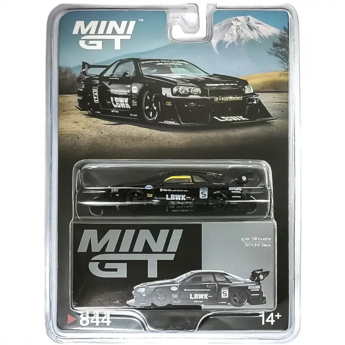 Mini GT 1/64 Nissan LB-ER34 Super Silhouette SKYLINE Black - MGT00844-BL
