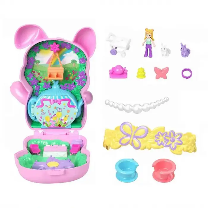 Polly Pocket ve Maceraları Kompakt Oyun Seti JFG56 - Tavşan
