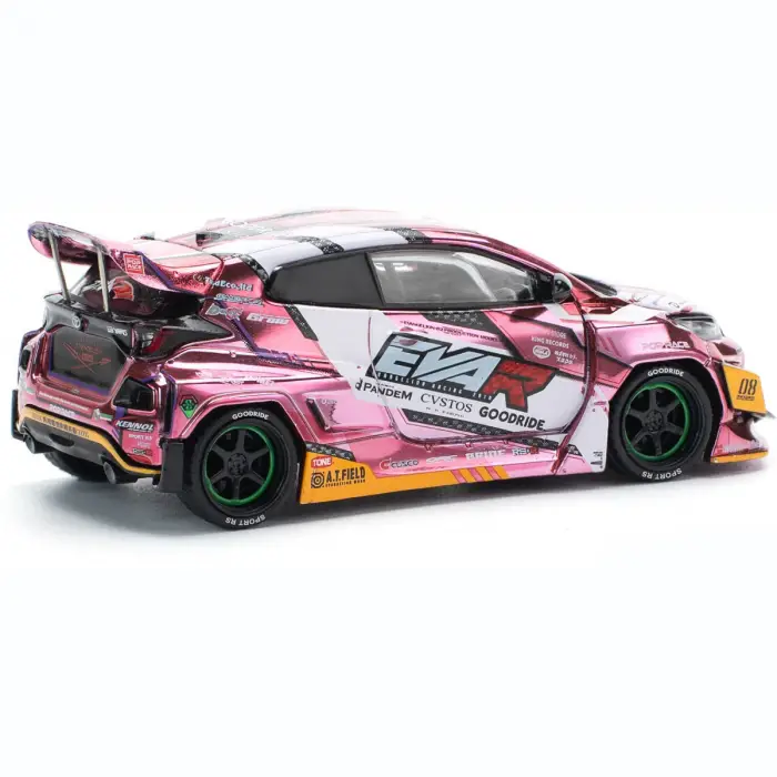 Pop Race 1/64 Eva RT Production Model Custom Type-08 Goodride Yaris - PR64-220