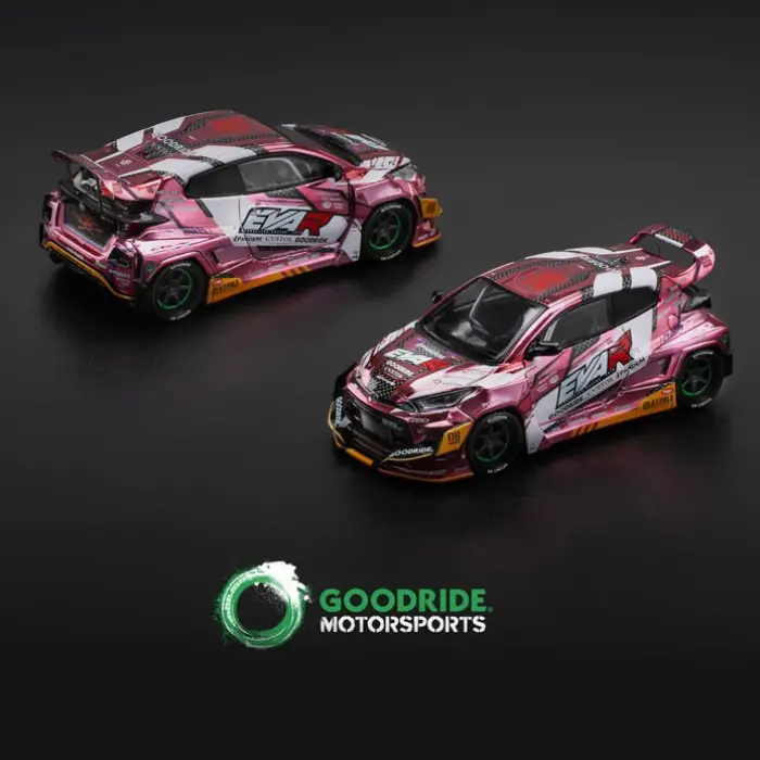 Pop Race 1/64 Eva RT Production Model Custom Type-08 Goodride Yaris - PR64-220