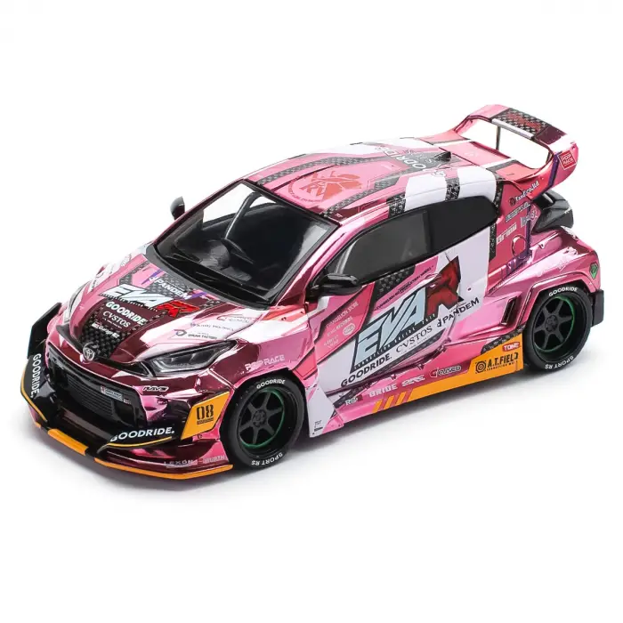 Pop Race 1/64 Eva RT Production Model Custom Type-08 Goodride Yaris - PR64-220