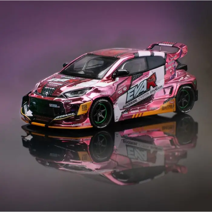 Pop Race 1/64 Eva RT Production Model Custom Type-08 Goodride Yaris - PR64-220