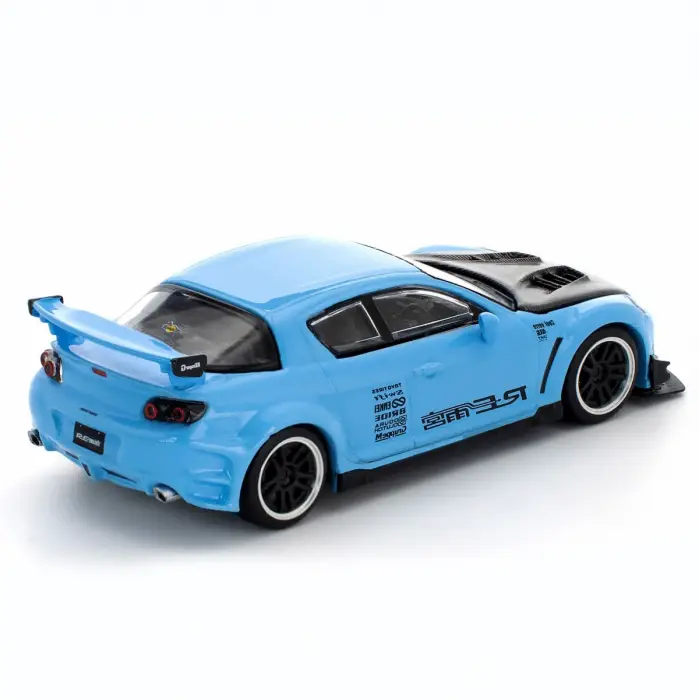 Pop Race 1/64 Mazda RX8 RE Amemiya  Light Blue PR64-270