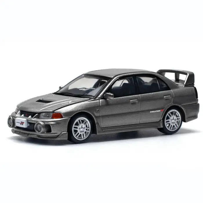 Pop Race 1/64 Mitsubishi Lancer Evolution IV Dark Grey - PR64-327
