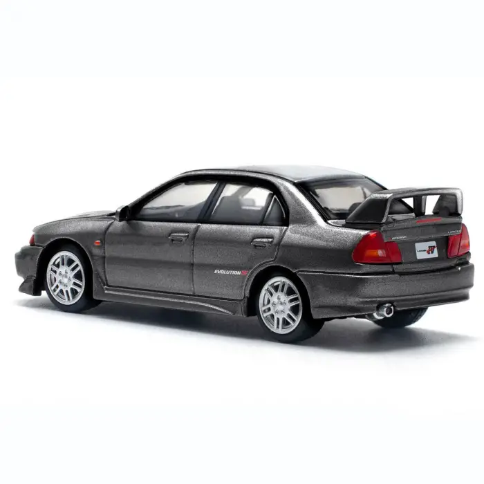 Pop Race 1/64 Mitsubishi Lancer Evolution IV Dark Grey - PR64-327