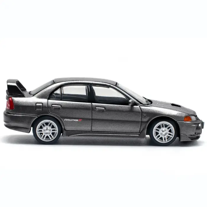 Pop Race 1/64 Mitsubishi Lancer Evolution IV Dark Grey - PR64-327
