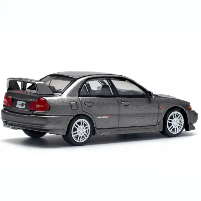 Pop Race 1/64 Mitsubishi Lancer Evolution IV Dark Grey - PR64-327