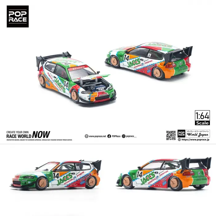 Pop Race 1/64 Pandem Civic EG6 PR64-128
