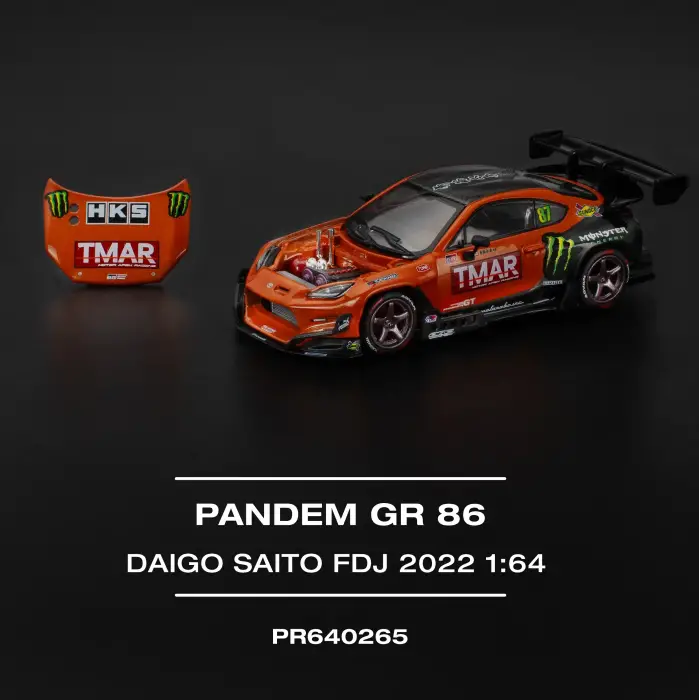 Pop Race 1/64 Pandem GR 86 Daigo Saito Formula Drift Japan - PR64-265