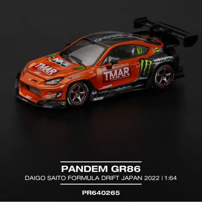 Pop Race 1/64 Pandem GR 86 Daigo Saito Formula Drift Japan - PR64-265