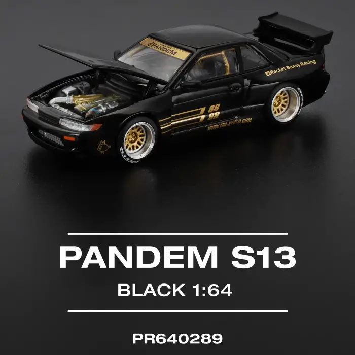 Pop Race 1/64 Pandem S 13 Black 48  PR64-289