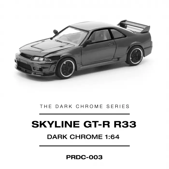 Pop Race Skyline R33 GT-R Dark Chrome - PRDC003