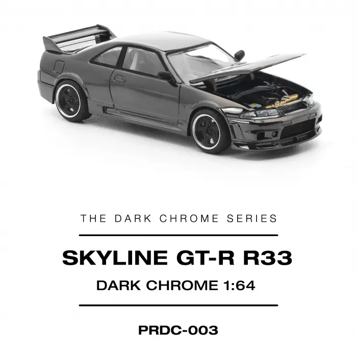 Pop Race Skyline R33 GT-R Dark Chrome - PRDC003