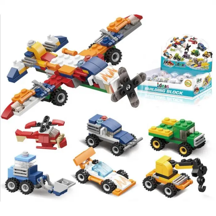 İdeas -Blok Oyuncak Yapım İkili Set - Pervaneli Uçak, Hücüm Bot Bir Arada 207B+ 208B
