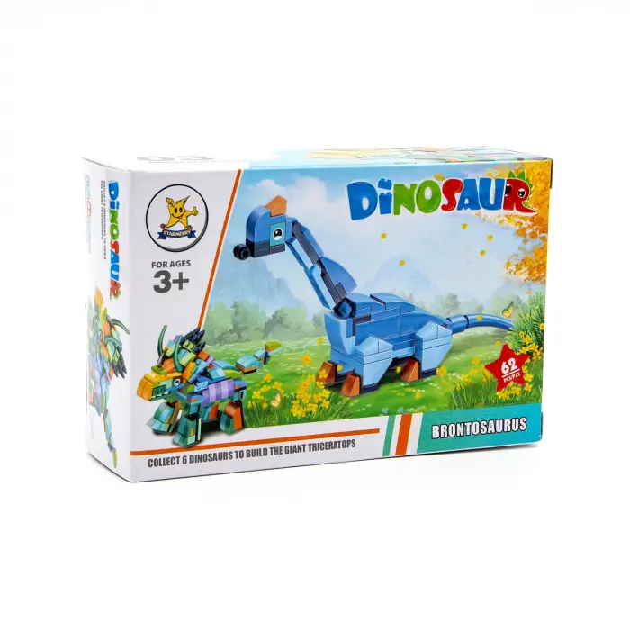 Kızılkaya - Brontosaurus Dinozor Blok Oyuncak - SM2550-03