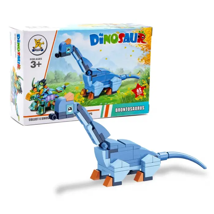 Kızılkaya - Brontosaurus Dinozor Blok Oyuncak - SM2550-03
