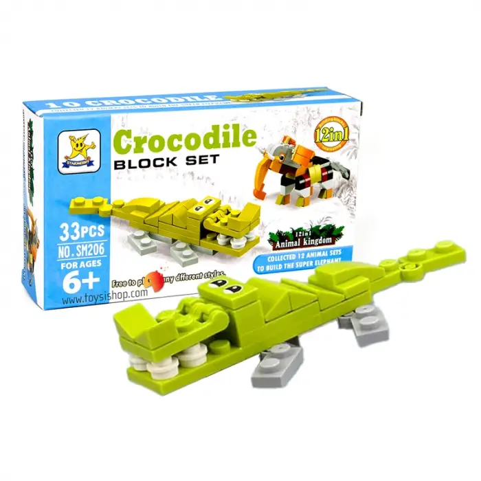 Bricks Hayvan Krallığı Crocedille - Blok Oyuncak SM206B-10