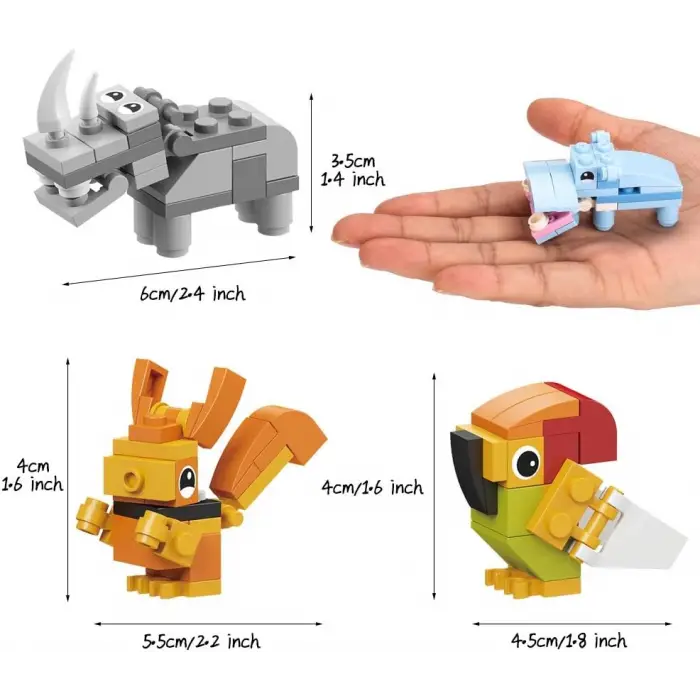 Bricks - Hayvan Krallığı Rooster - Blok Oyuncak SM206B-08