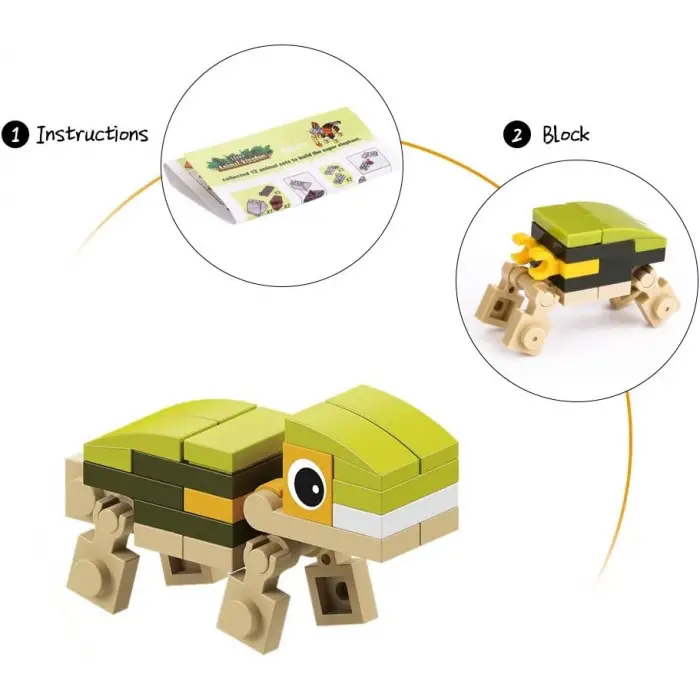 Bricks - Hayvan Krallığı Rooster - Blok Oyuncak SM206B-08