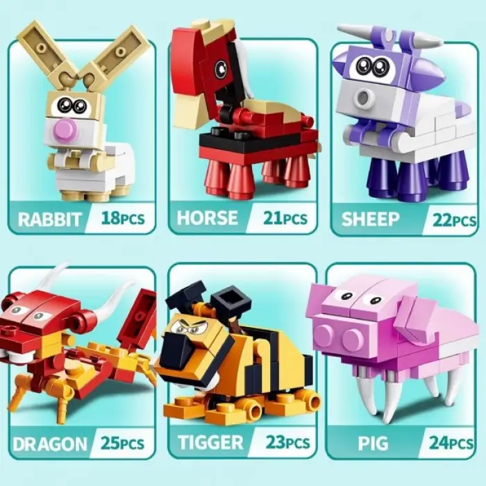 Bricks - King Dragon 12 Farklı Blok Oyuncak Yapım Seti- SM198B