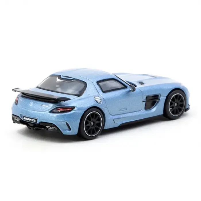 Tarmac Works 1/64 Mercedes-Benz SLS AMG Coupe Black Series Matte Blue - GLOBAL64