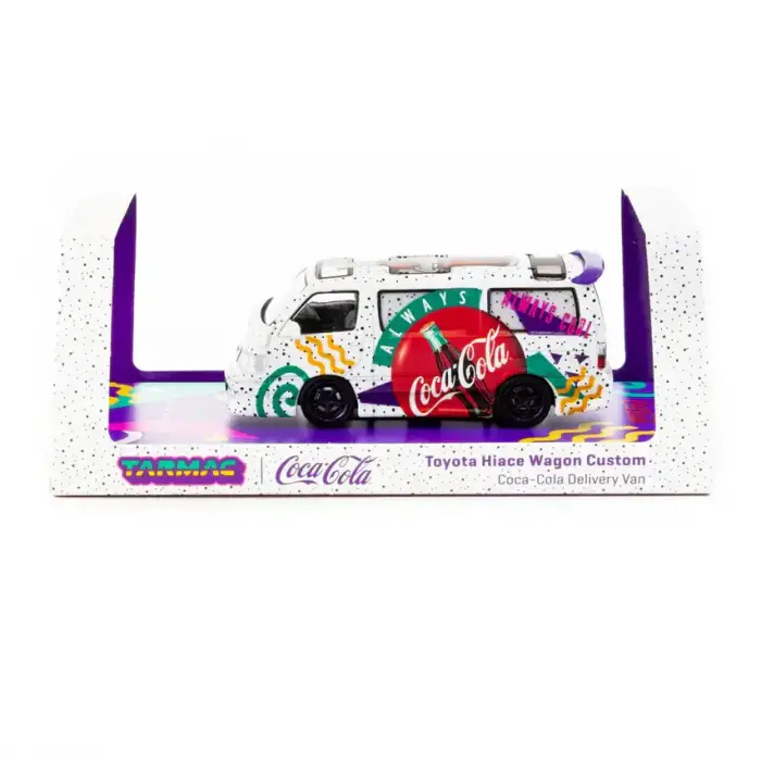 Tarmac Works 1/64 Toyota Hiace Wagon Custom Coca-Cola Delivery Van - HOBBY64
