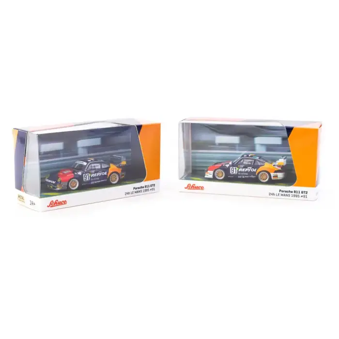 Tarmac Works X Schuco 1/64 Porsche 911 GT2 24h LE MANS 1995 #91 - COLLAB64