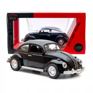 1:18 Volkswagen Bettle Diecast Model Araba Siyah - SR-1812