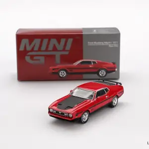 MINI GT 1/64 Ford Mustang Mach1 1971 Race Red - MGT01122