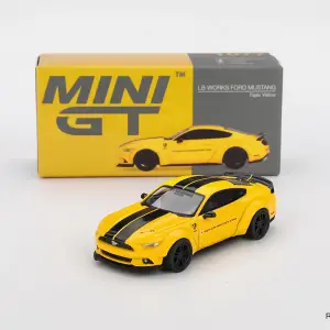 MINI GT 1/64 LB-WORKS FORD MUSTANG Triple Yellow - MGT01077