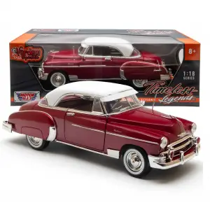 Motor Max 1:18 1950 Chevy Bel Air Diecast Model Araba Kırmızı - 73111