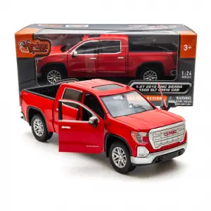 Motor Max 1:27 2019 GMC Sierra 1500 SLT Crew Cab Diecast Model Araba Kırmızı - 79361